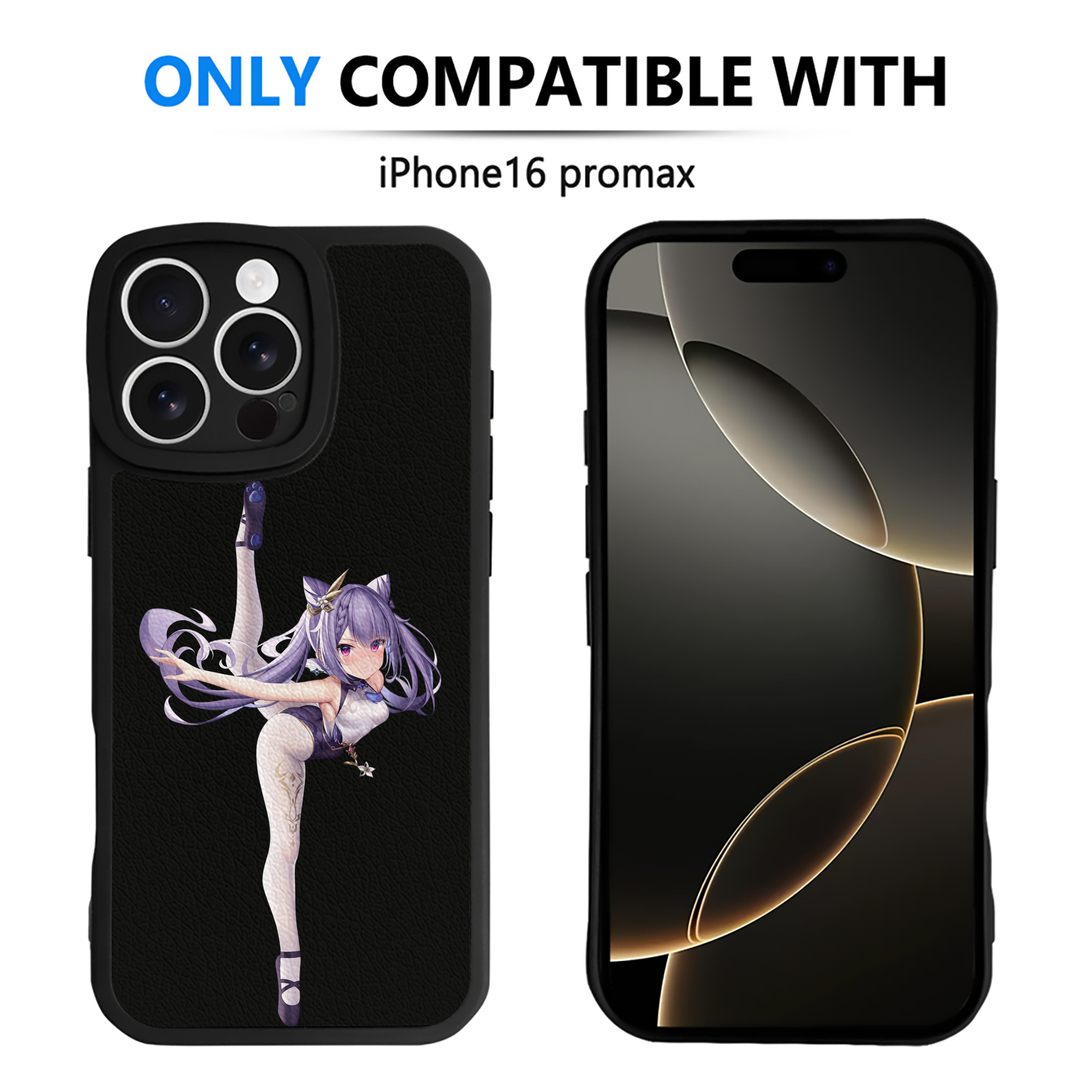 げんし神 刻晴 こくせい genshin Kokusei 【iPhone 16シリーズ対応】シリコンスマホケース（レザー調） 材質：シリコン